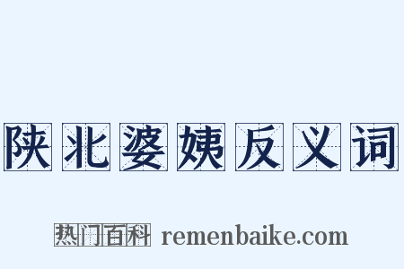 陕北婆姨反义词是什么意思的图片